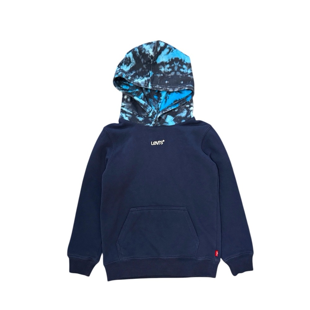 Levi's Blue Pullover Hoodie with Tye-Dye Hood Boys Size 6 Medium